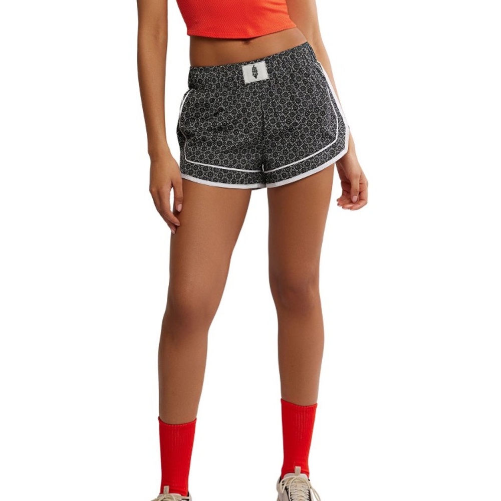 FP Movement Varsity Blues Printed Shorts (Stardust Geo/Black Combo) NWT